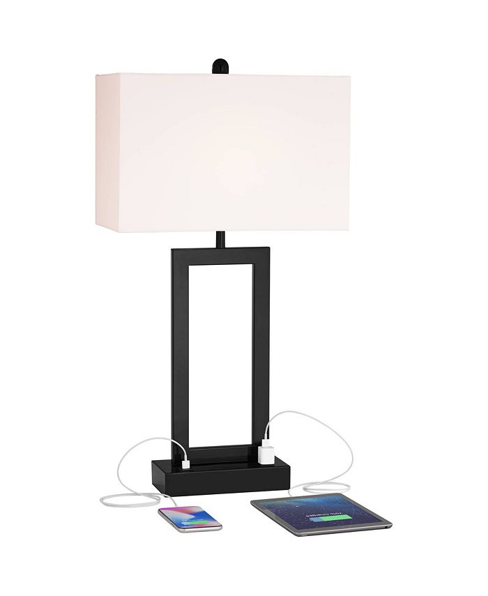 360 Lighting Todd Modern Table Lamp with USB Port AC Power Outlet 30