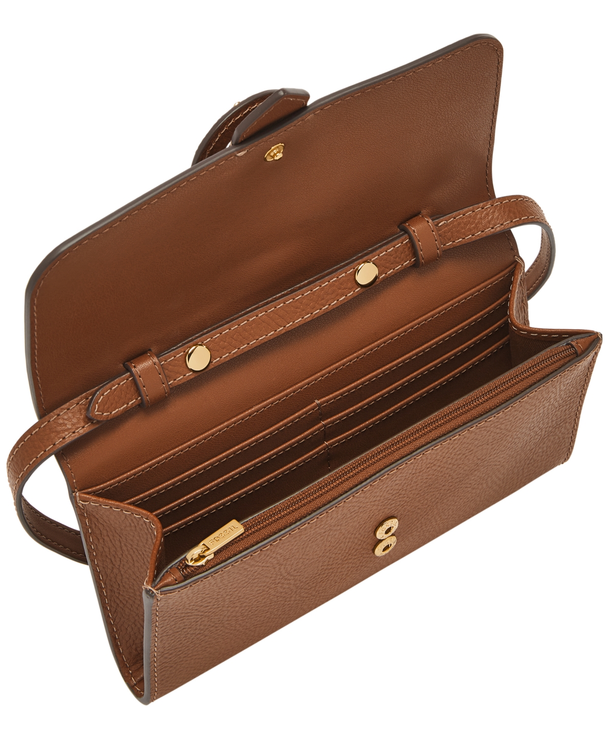 Fossil Harwell Crossbody Wallet - Brown