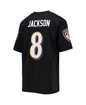 Big Boys Lamar Jackson Black Baltimore Ravens Replica Player Jersey