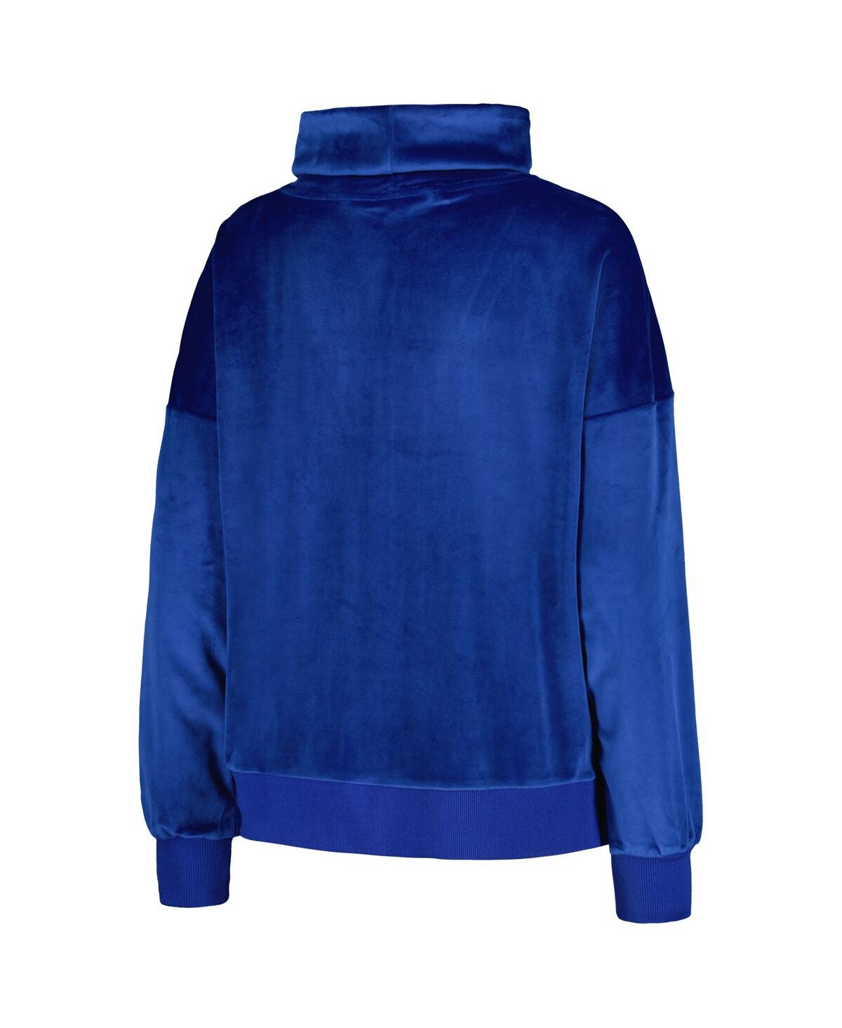 Women's Dkny SportBuffalo Bills Deliliah Rhinestone Funnel Neck Pullover Sweatshirt - Royal