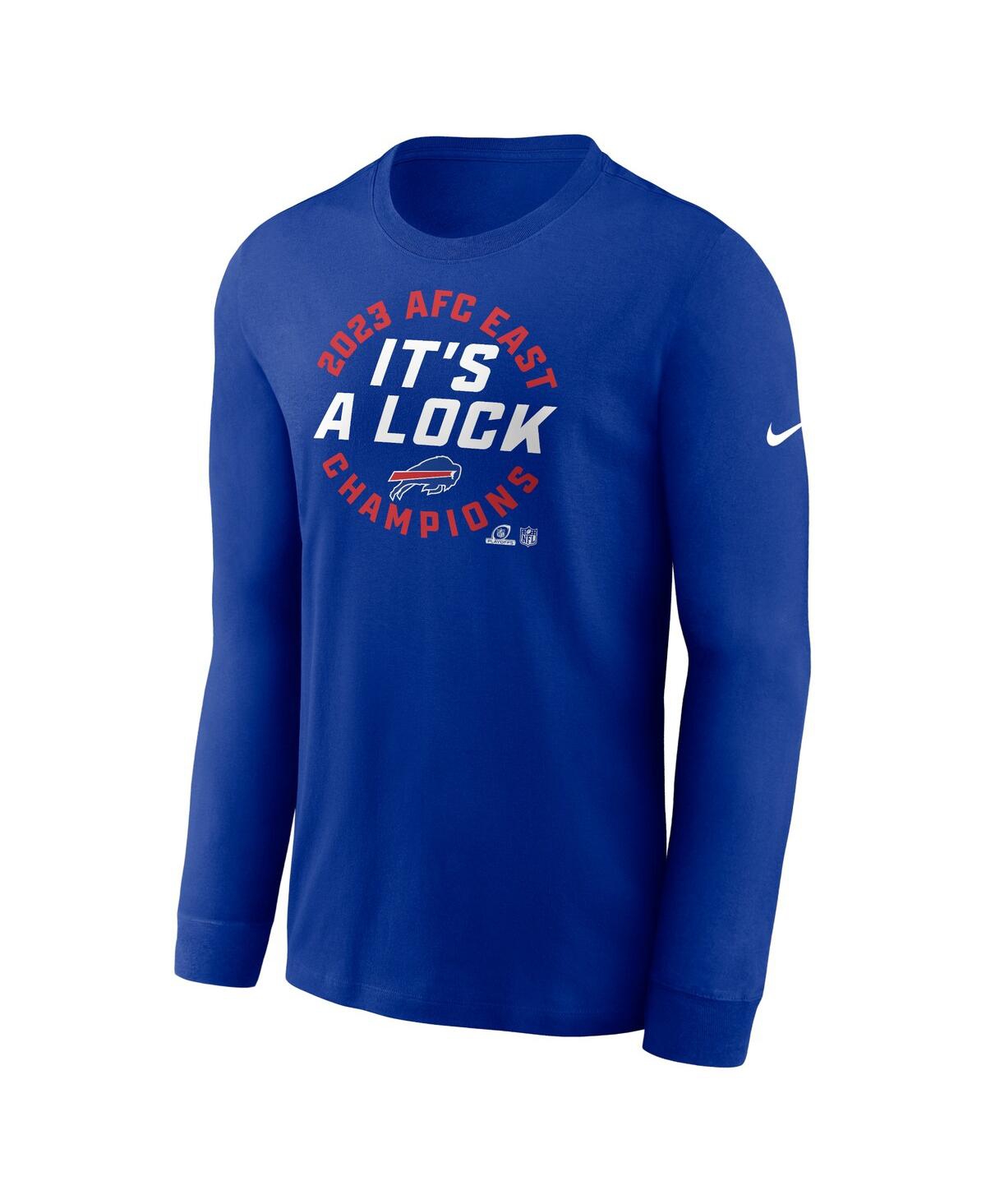 Men's NikeBuffalo Bills 2023 Afc East Division Champions Locker Room Trophy Collection Long Sleeve T-shirt - Royal