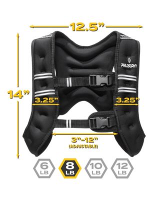 Weighted Workout Vest 8 LB, Strength Training Fitness Body Weight Vest