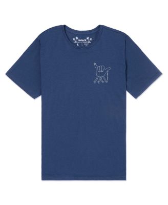 Hurley Herren T-Shirt 'Skull Driftin' – Kurzärmlig, 100% Baumwolle, Mit Soft-Touch-Siebdruck