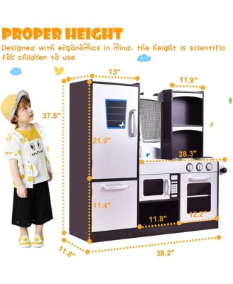 Kids Kitchen Play set Wooden Chef's Pretend Play Toy Cooking Food Set Gift for Kids