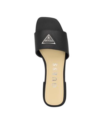GUESS Damen Tamsea Sandalen – Flache Schnürer Mit Marken-Dreieck, Perfekt Für Den Sommer