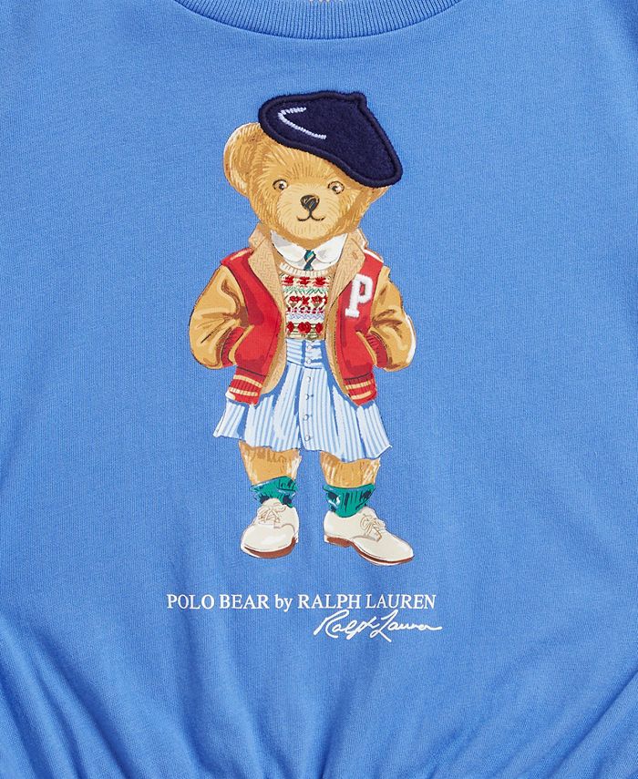 Polo Ralph Lauren Toddler and Little Girls Polo Bear Cotton Jersey
