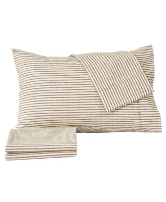 Striped Wrinkle Resistant Microfiber 4-Pc. Sheet Set, Full