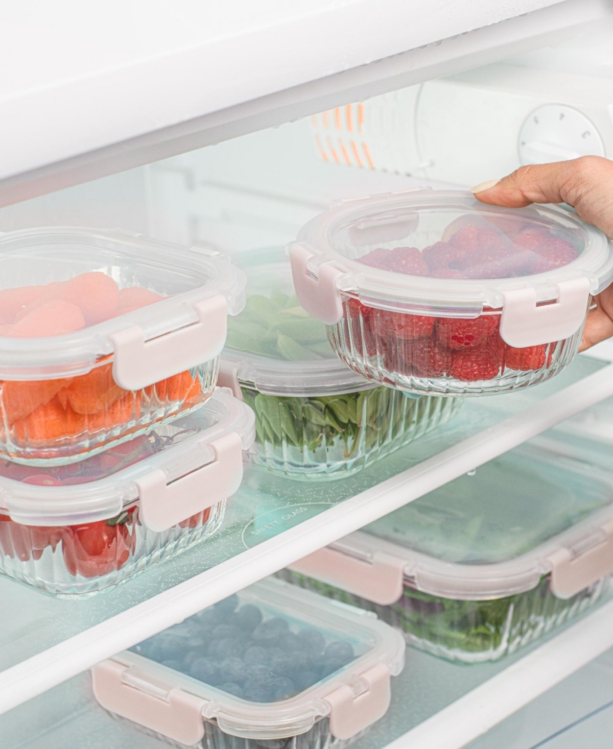 JOYJOLT 24-PIECE FLUTED FOOD STORAGE CONTAINER SET WITH LIDS 