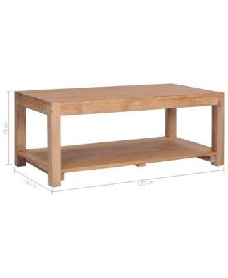Coffee Table 39.4"x19.7"x15.7" Solid Wood Teak