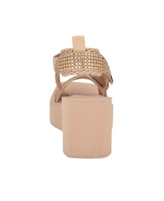 Women's Dawsin Rhinestone Eva Strappy Wedge Sandals