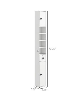 Bathroom Storage Cabinet w/ Shelves, Toilet Paper Cabinet,