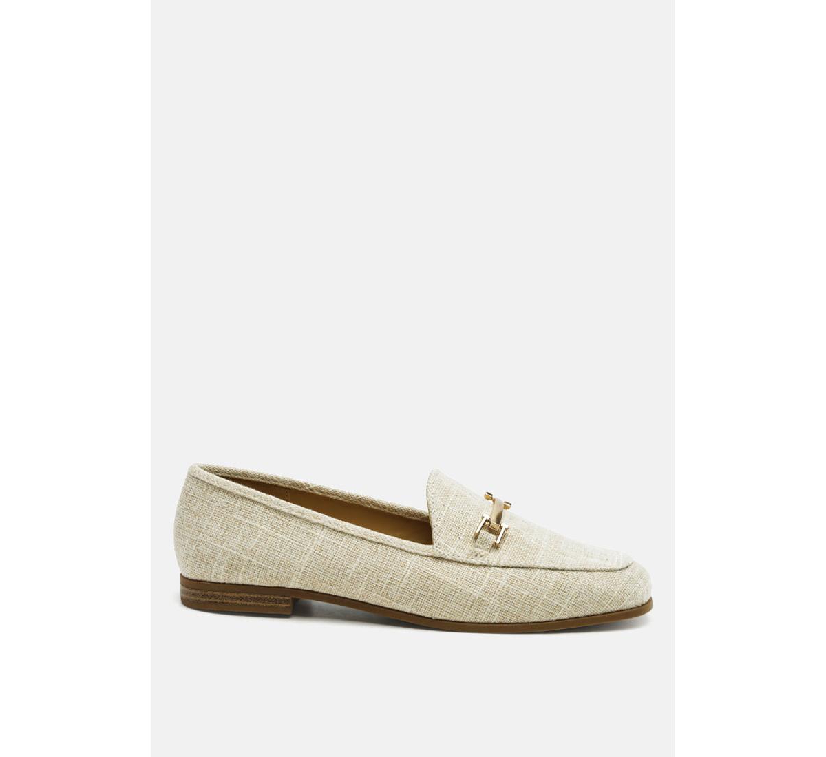Womens zaara solid faux suede loafers - Beige