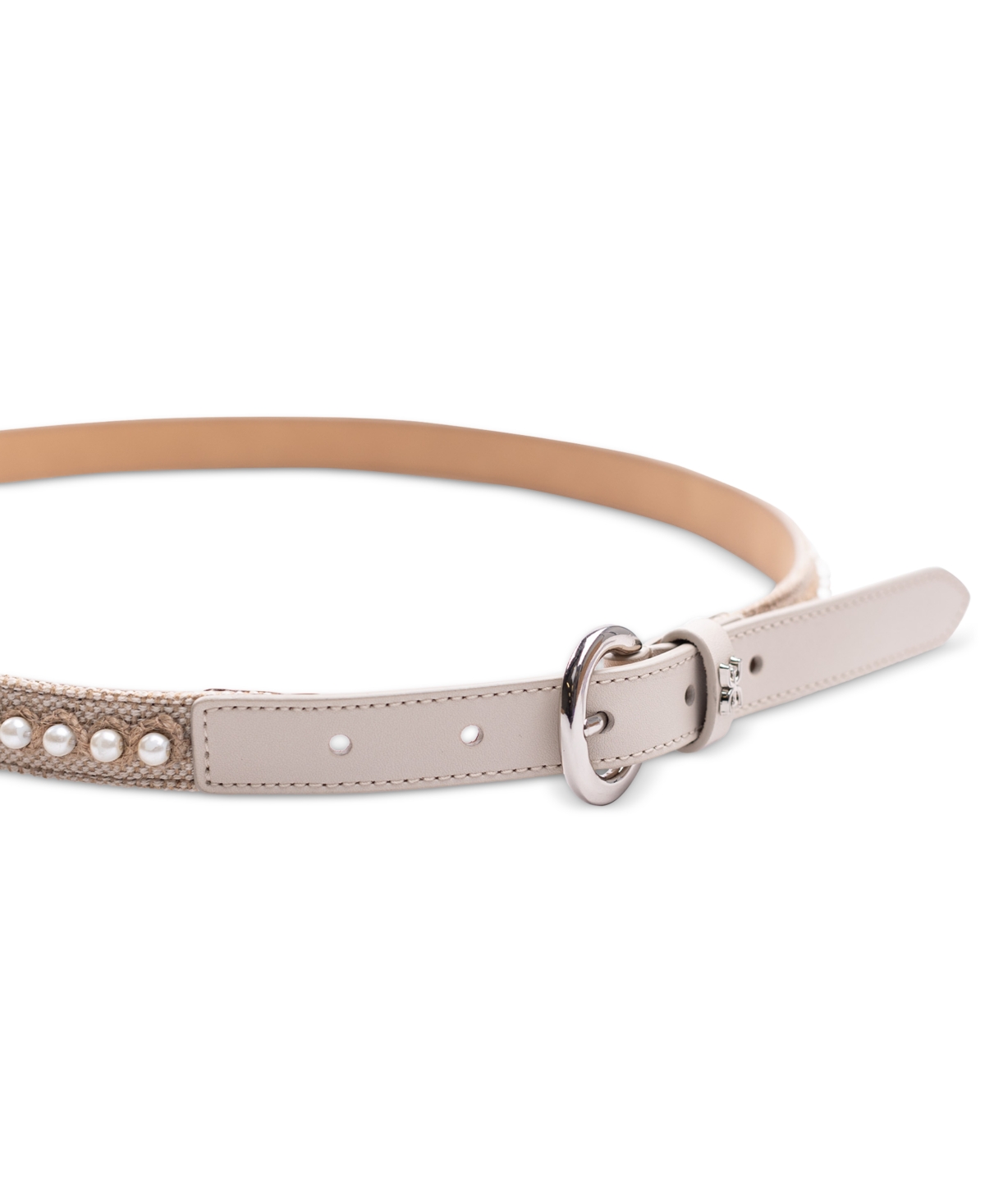 Sam Edelman Women's Skinny Woven Embellished Belt
