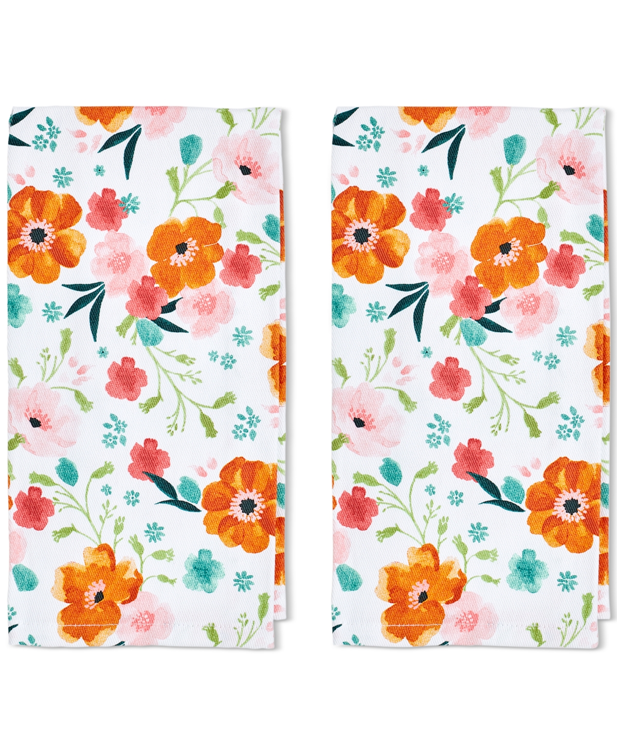 Floral Kitchen Towels, Set of 2 - Multi