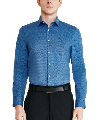 Tallia - Men's Slim-Fit Geo-Link Dress Shirt