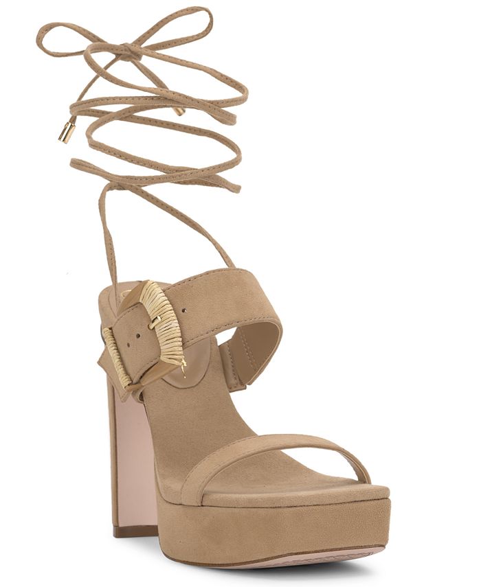 Jessica Simpson Caelia Lace-Up High Heel Platform Dress Sandals - Macy's
