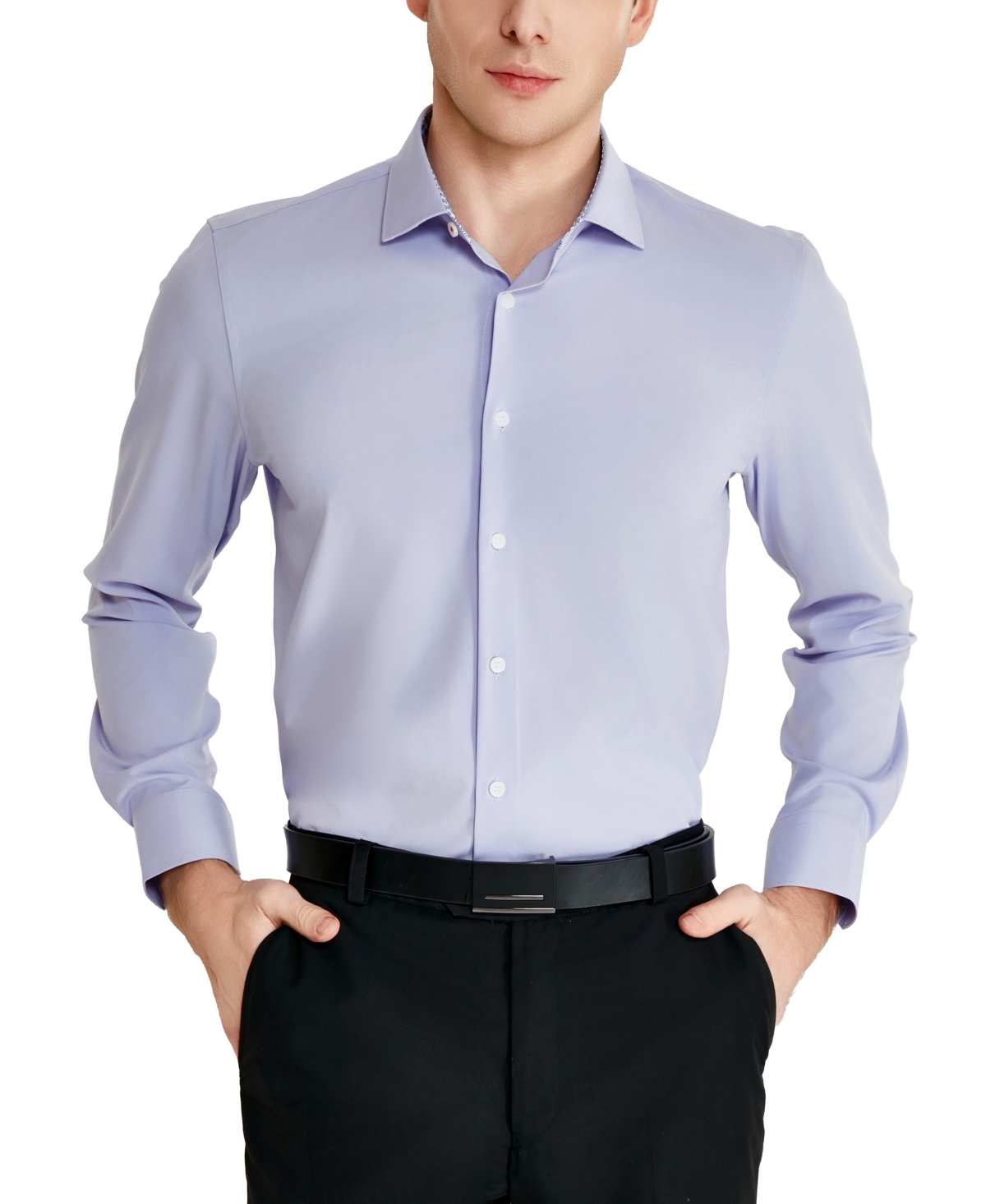 Tallia Men's Slim-Fit Solid Poplin Dress Shirt