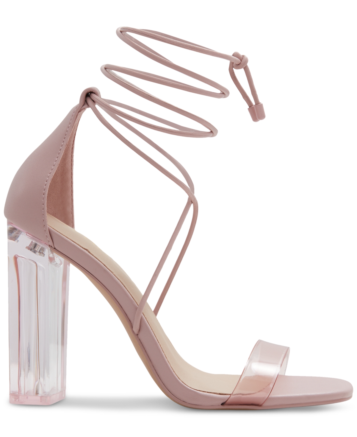 Shop Aldo Women's Onardonia Strappy Lace-up Block-heel Dress Sandal In Pink