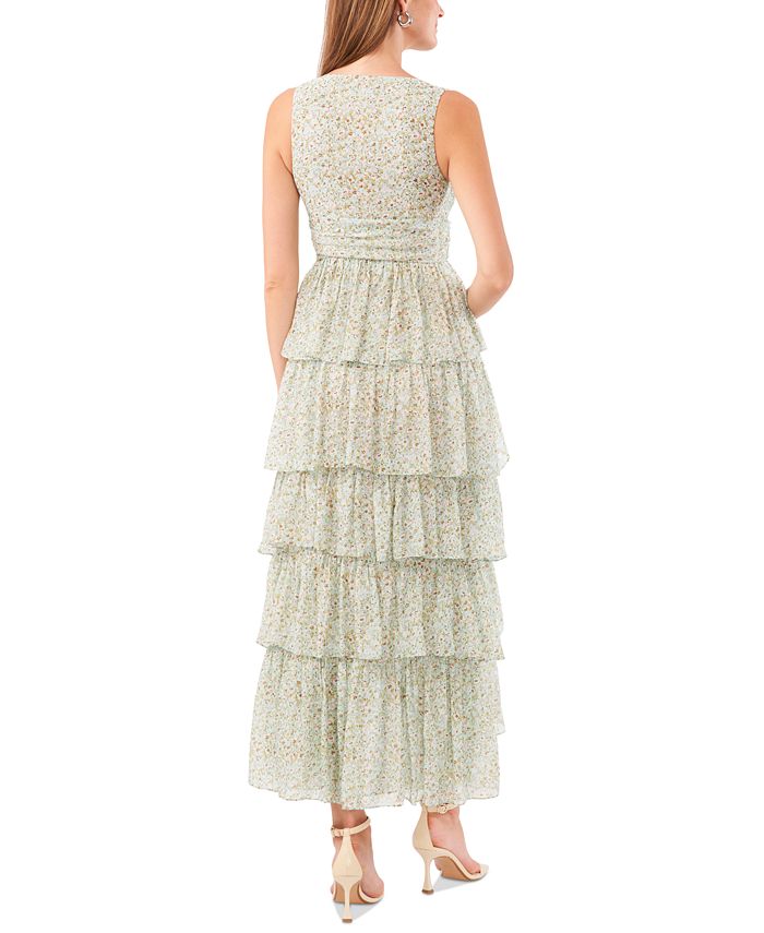 1.STATE Floral Sleeveless Tiered Maxi Dress - Macy's