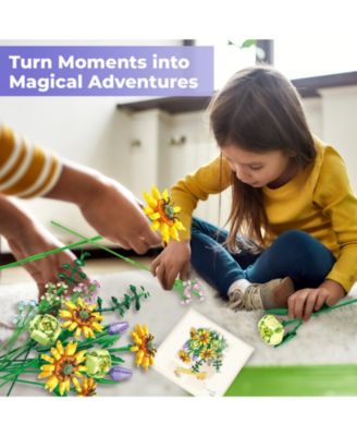 Sunflower Bouquet Floral Collection Building Block Set - 975 Pcs