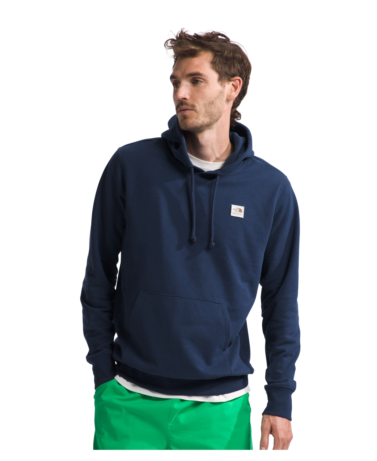 The North Face Men's Heritage-like Patch Pullover Hooded Sweatshirt In Summit Navy,tnf White