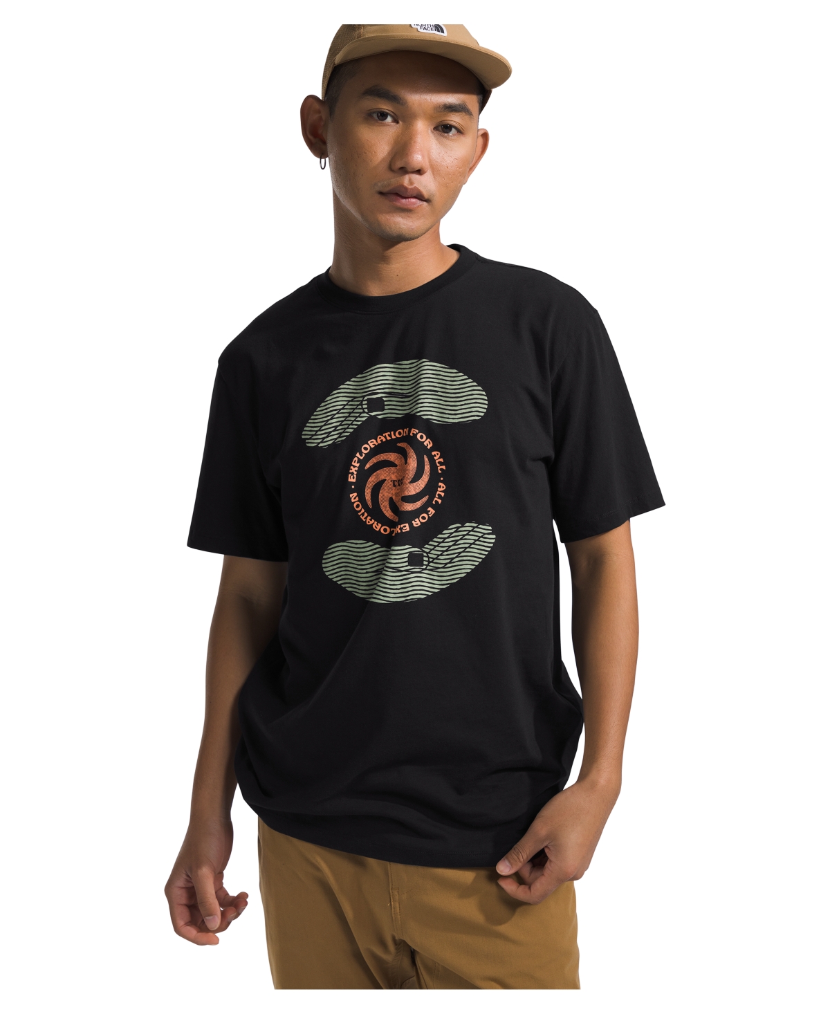 The North Face Men's Short-sleeve Logo Graphic T-shirt In Tnf Black,snow