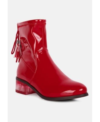 Womens Cheer Leader Tassels Detail Ankle Boots