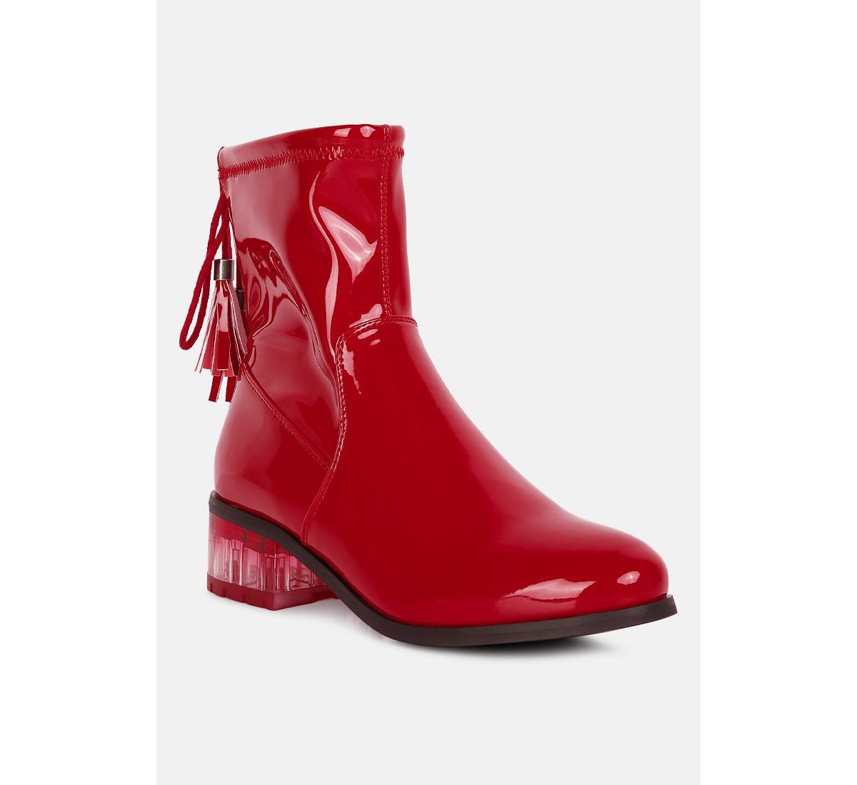 London Rag Cheer Leader Tassels Detail Ankle Boots