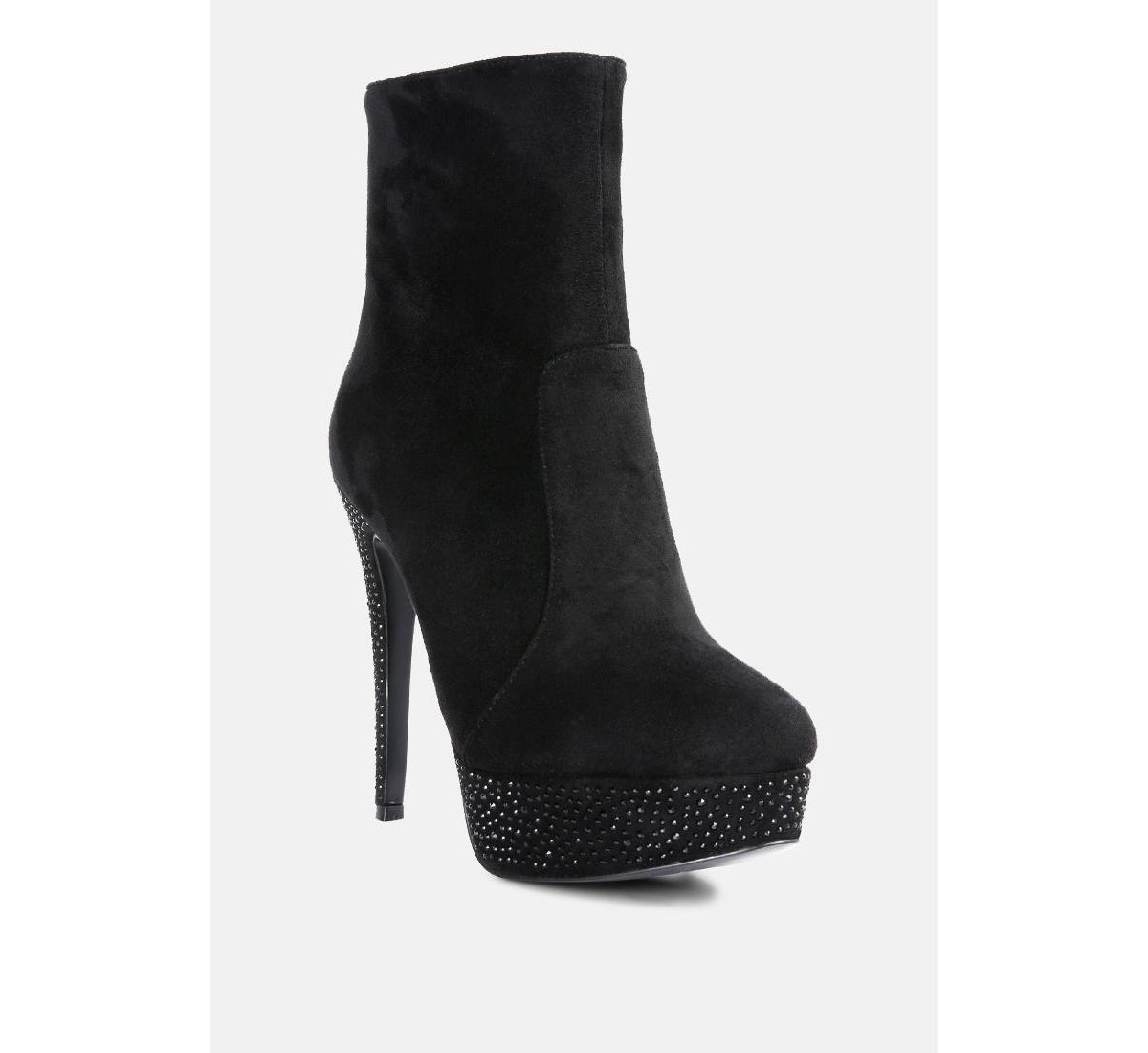 London Rag Espiree Microfiber High Heeled Ankle Boots