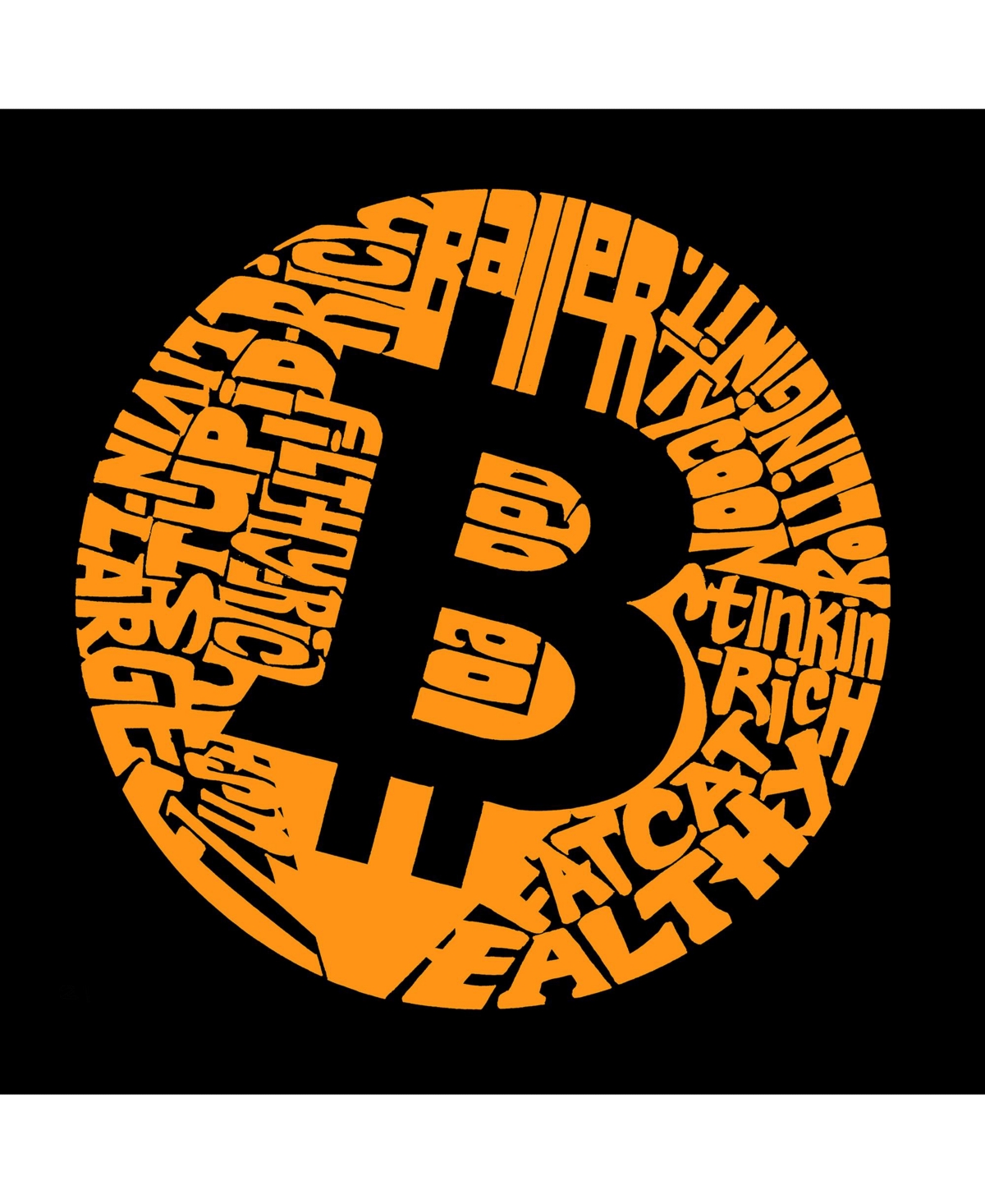 Girl's Word Art T-shirt - Bitcoin