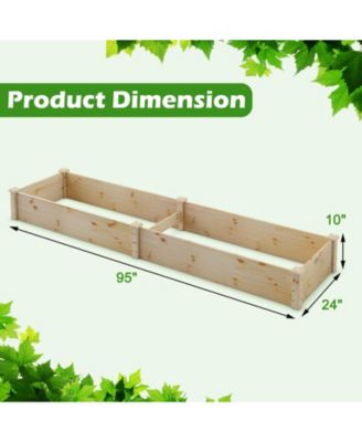 Wooden Raised Garden Bed Outdoor for Vegetables Flowers Fruit