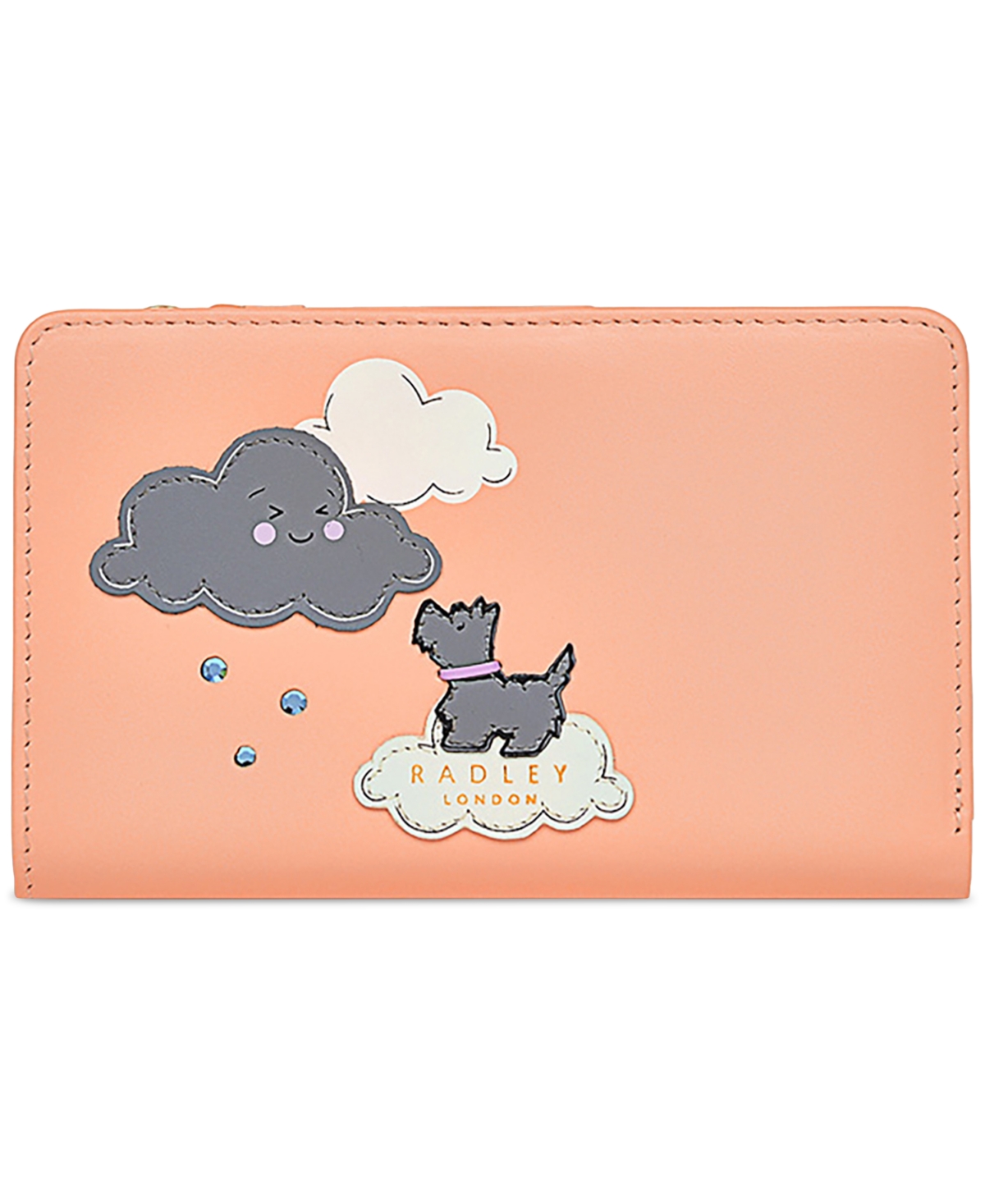 Little Rain Cloud Leather Bifold Wallet - Light Pink