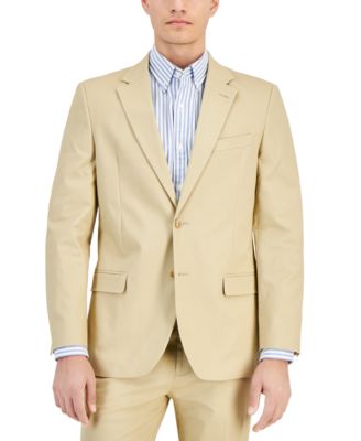 Men's Modern-Fit Seasonal Cotton Stretch Suit