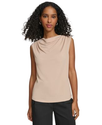 売れ筋商品|||バースリー カットソー トップス レディース Women's Sheer Sleeveless Cowlneck Top, Exclusively at Macy's Deep Black Cowl Neck Tops For Women - Macy's