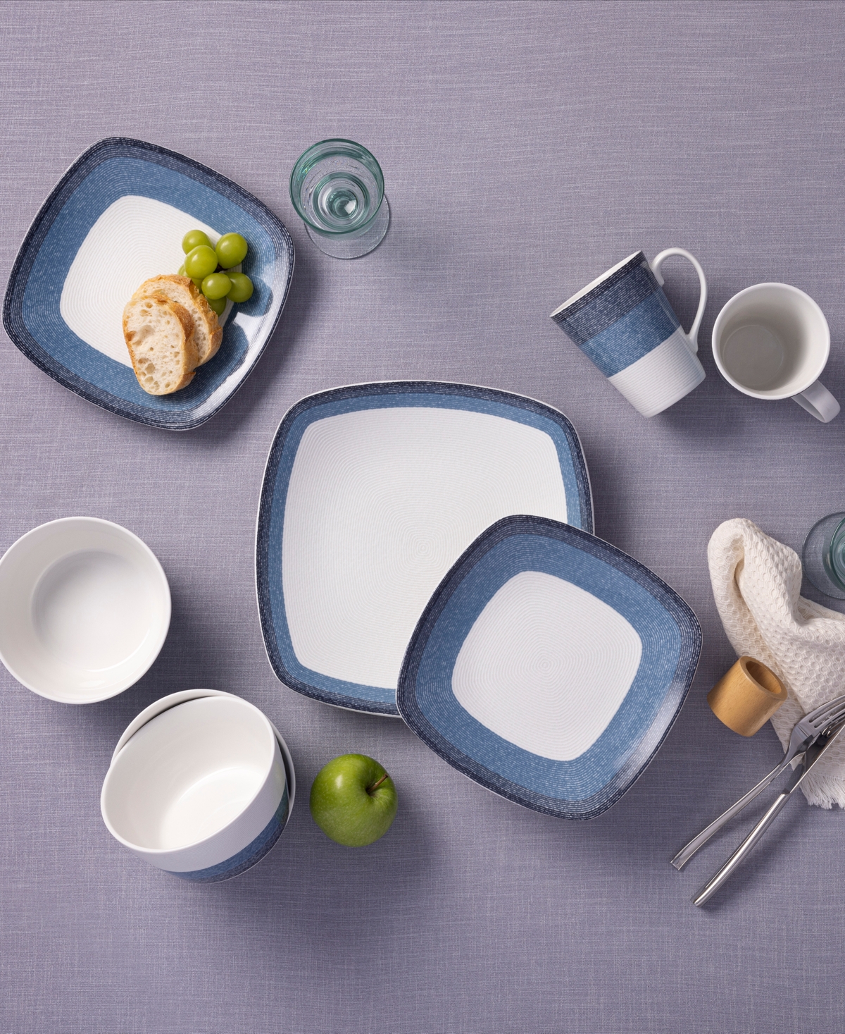 Noritake Colorscapes Layers 4 Piece Mug Set, 12 oz In Ash