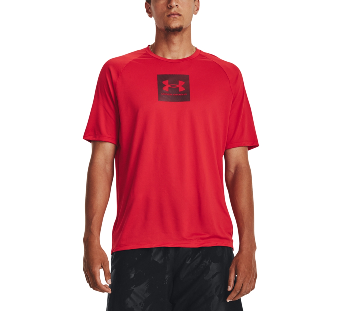 Under Armour Men's Ua Tech Logo Graphic Performance T-shirt In Red,deep Red