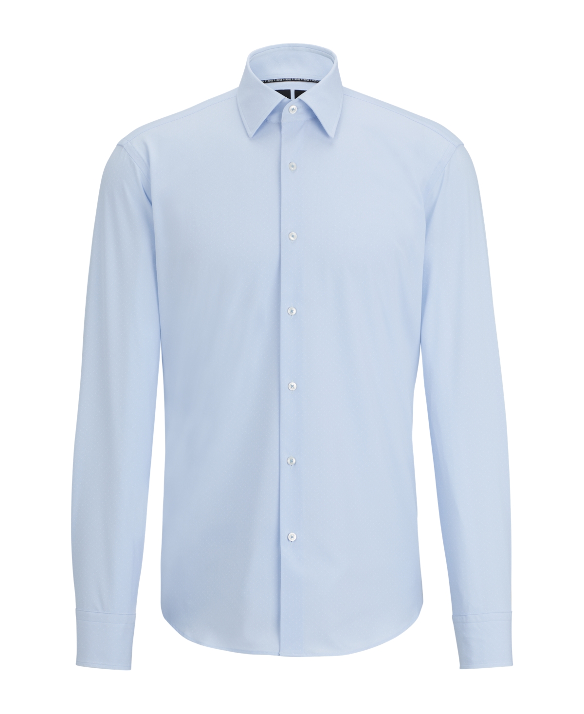 Boss by Hugo Boss Men's Structured Performance-Stretch Regular-Fit Dress Shirt - Pastel Blue