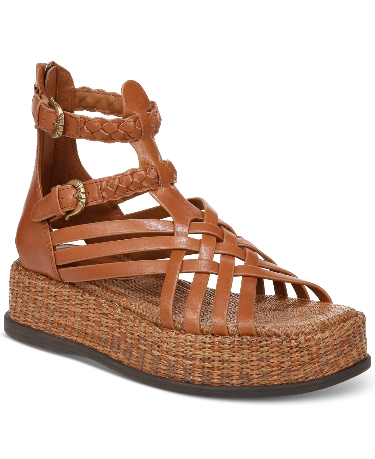 Nicki Strappy Platform Wedge Sandals - Linen