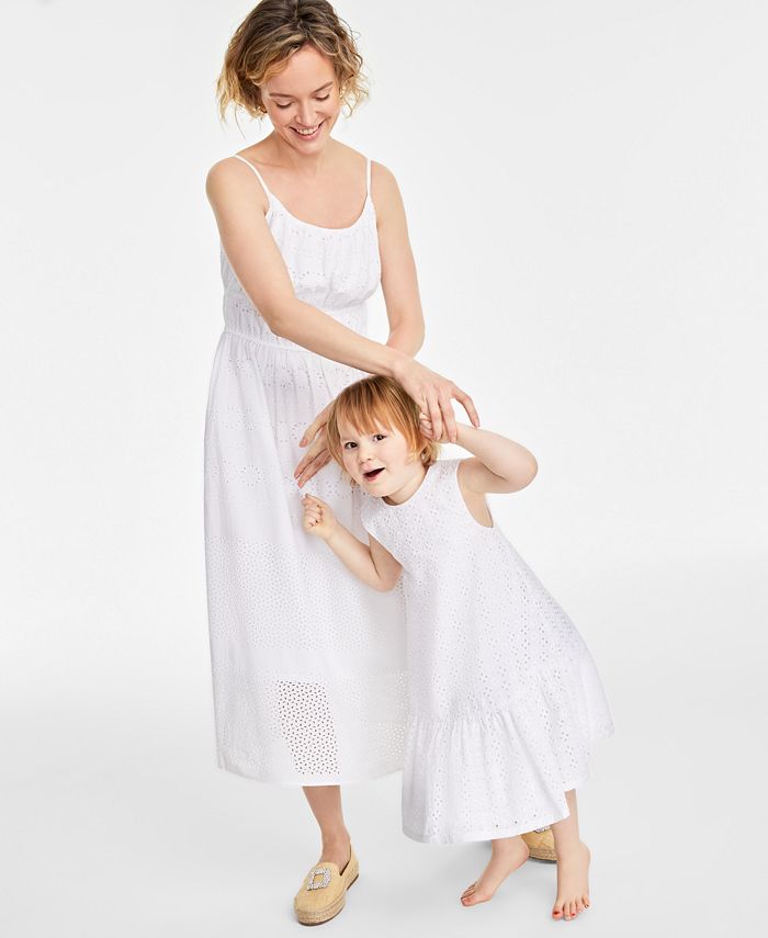 On 34th Toddler Little Girls Cotton Eyelet Dress Created for