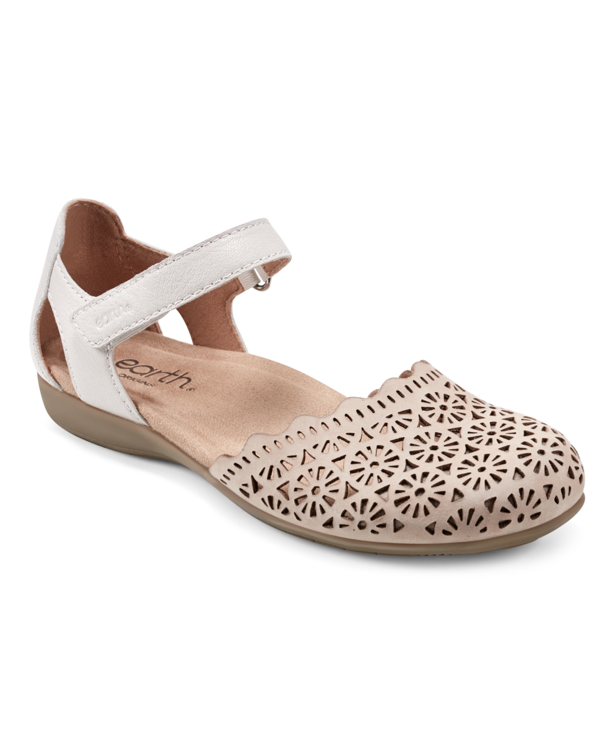 Shop Earth Women's Bronnie Round Toe Casual Slip-on Flat Shoes In Light Natural,cream Multi