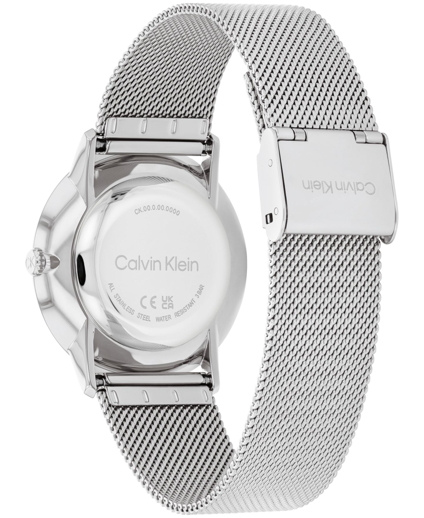 Женские часы Calvin Klein Exceptional, серебристый стальной сетчатый браслет, 37 мм — фото 3