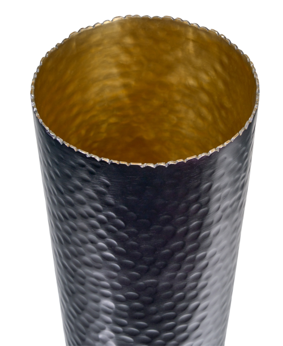 Godinger Signature Collection Enamel And Gold-tone 13" Vase In Black