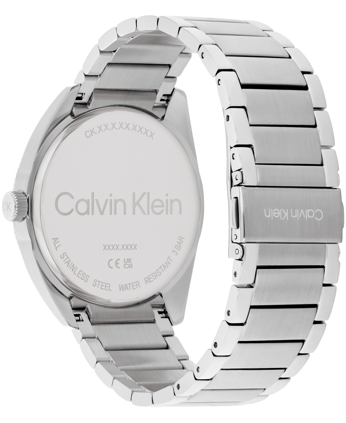 Shop Calvin Klein Men's Progress Silver-tone Stainless Steel Bracelet Watch 42mm