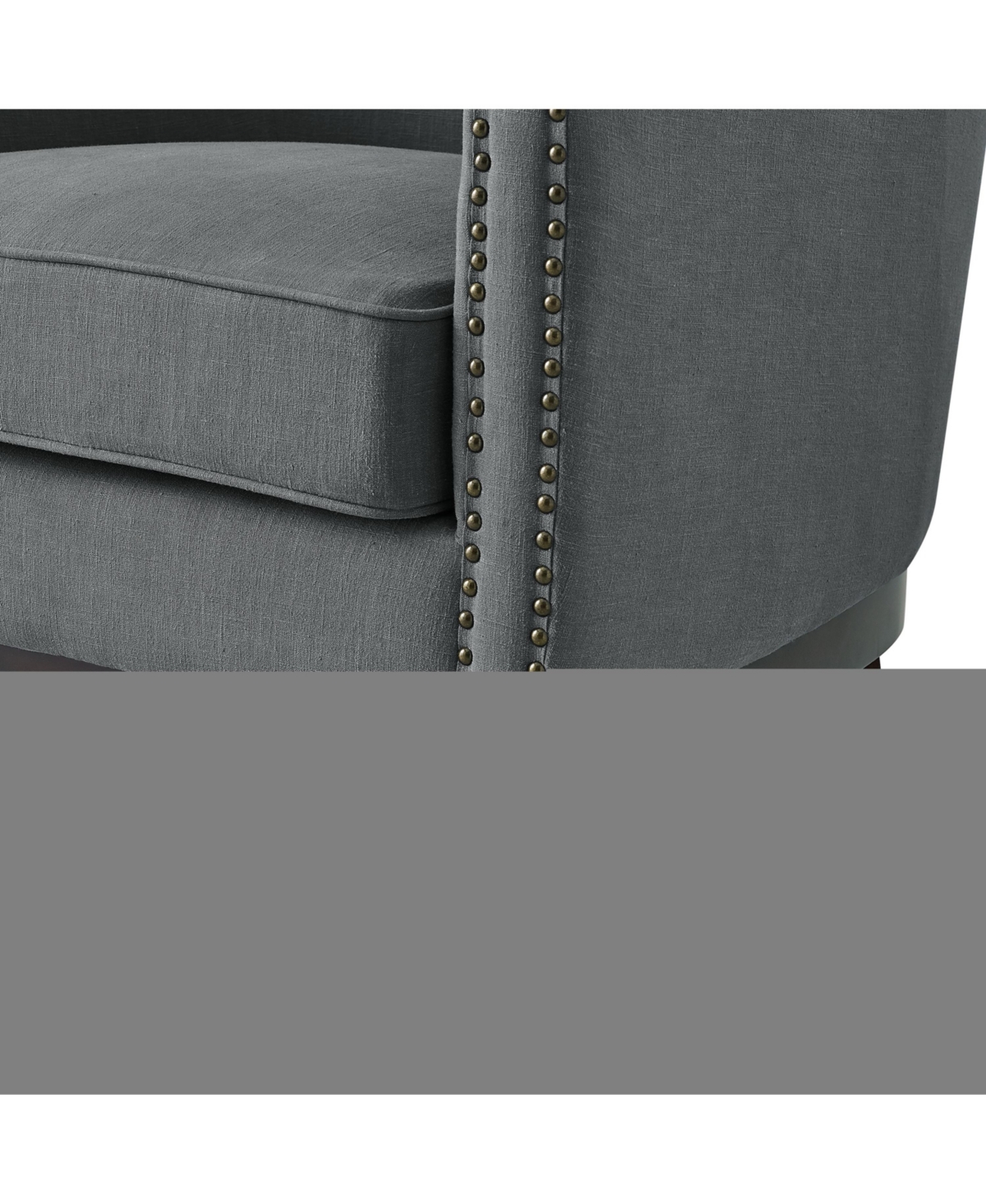 Shop Steve Silver Roswell 29" Linen Accent Chair In Medium Gray