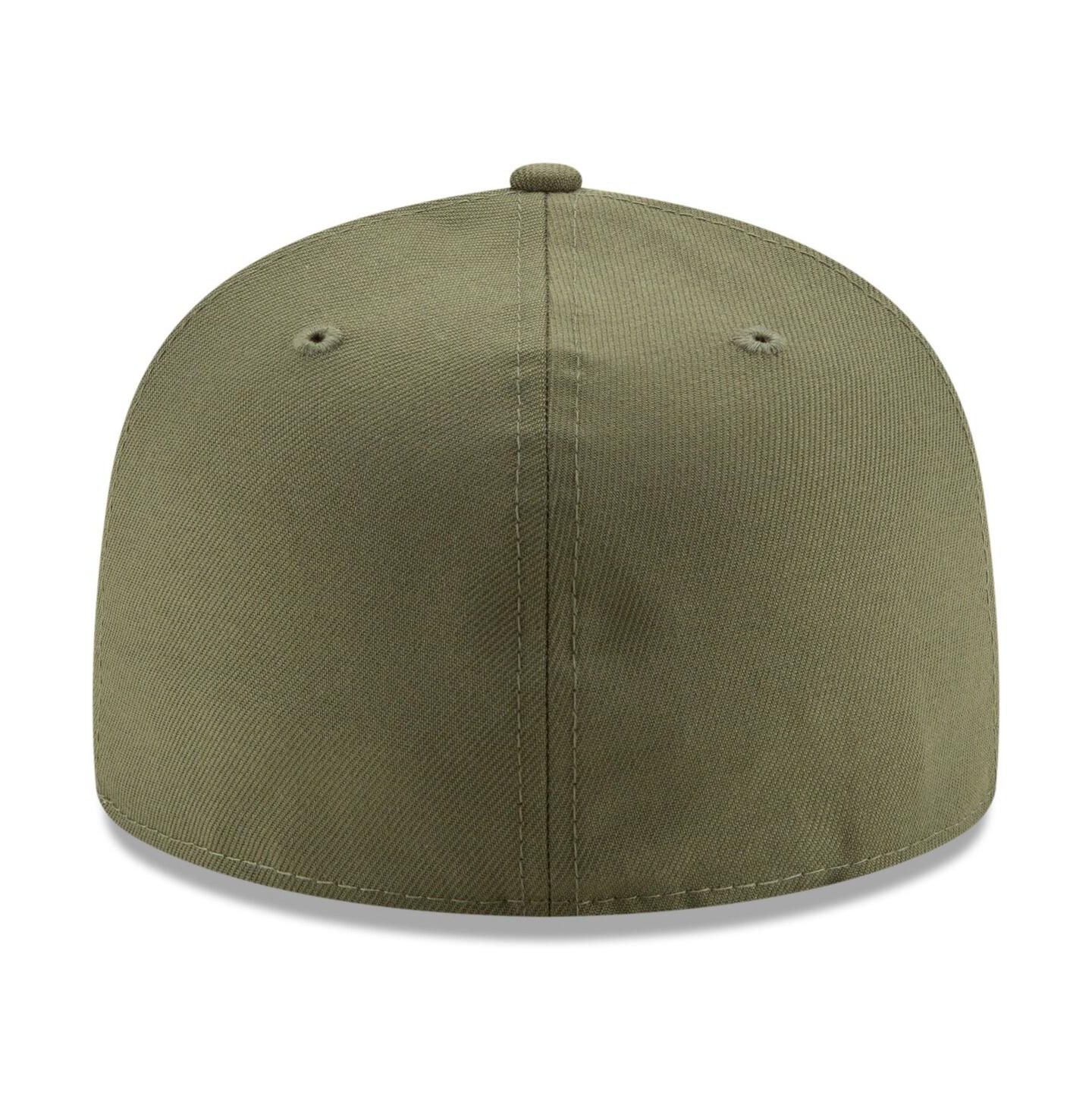 Мужская кепка New Era Green Blank 59FIFTY Fitted Hat — фото 4
