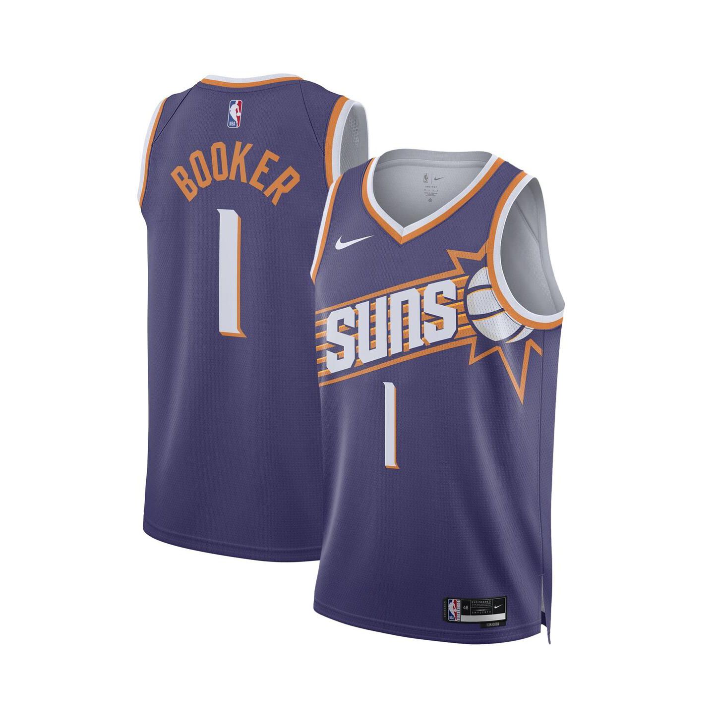 Топ Nike Devin Booker Purple Phoenix Suns Swingman Jersey - Icon Edition — фото 1