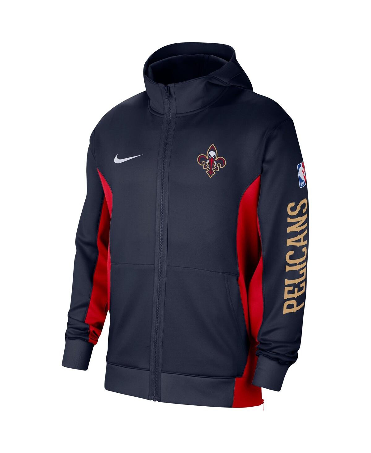 Men's NikeNew Orleans Pelicans 2023/24 Authentic Showtime Full-Zip Hoodie - Navy