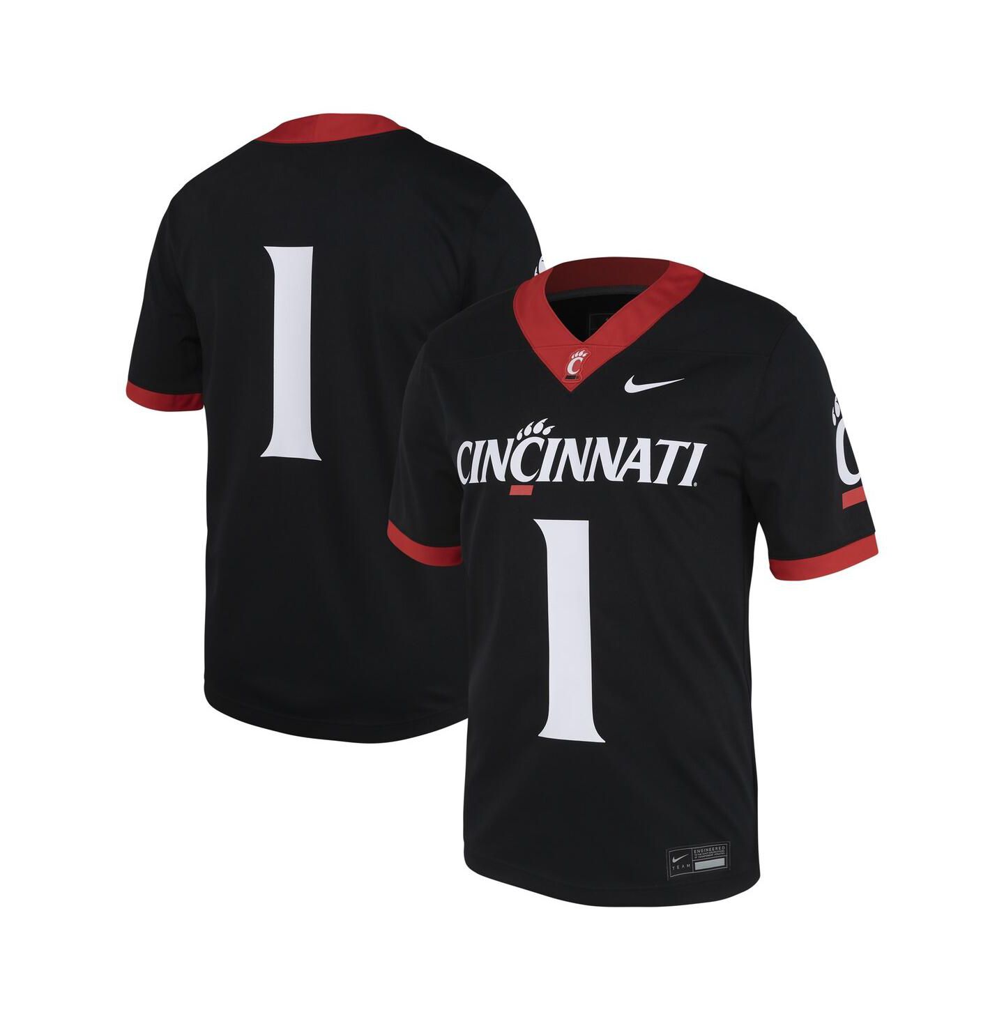 Мужской топ Nike #1 Black Cincinnati Bearcats Untouchable Football Jersey — фото 1