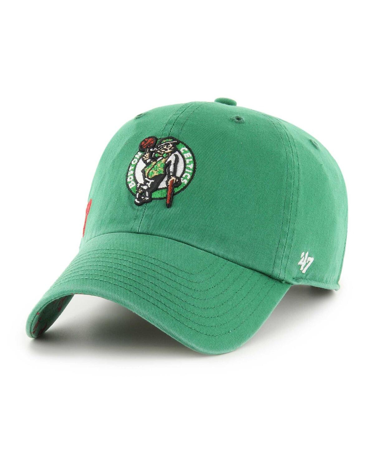 47 Brand Women's ' Kelly Green Boston Celtics Confetti Undervisor Clean Up Adjustable Hat In Kelly Green