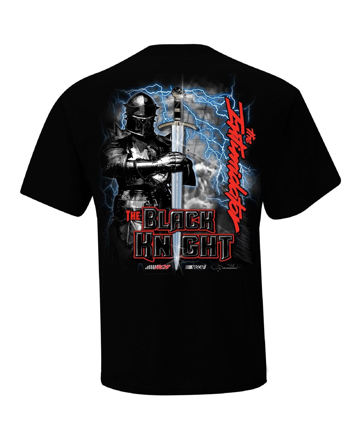 Shop Checkered Flag Sports Men's  Black Dale Earnhardt Black Knight T-shirt